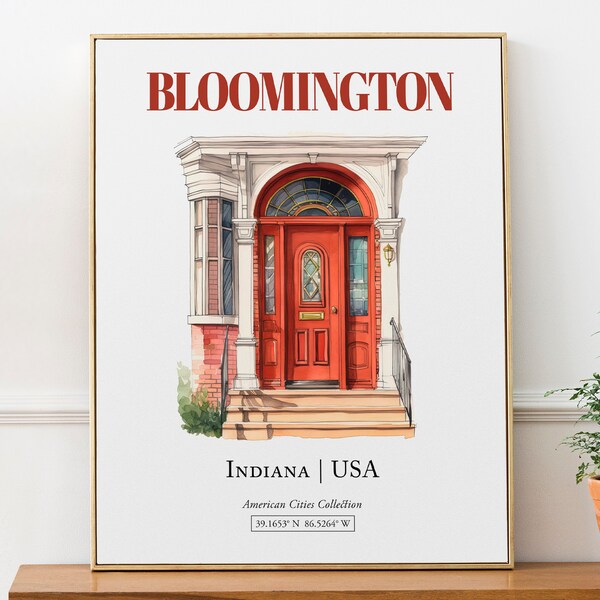 Bloomington Poster Etsy