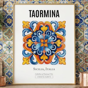 Calabria Italy Tile Art Print: Traditional Maiolica Wall Decor - Etsy