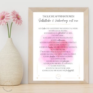 Affirmation Poster Self-Love & Connection with Me Digital/A3/A2 I Affirmations I Self-Care I Mindfulness I Mindset I Home Decor