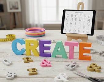 Lettres personnalisées en PLA écologique | Noms 3D personnalisés | Décoration pour chambres d'enfants et événements | Polices et couleurs variées