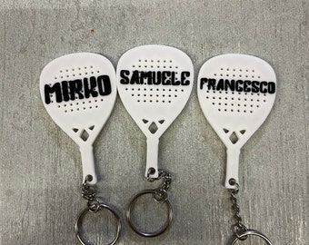 Padel racket key ring