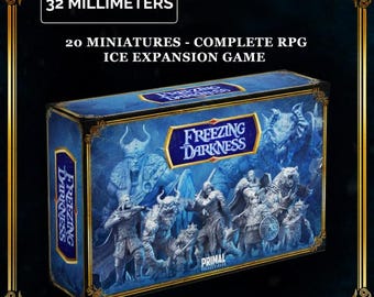 Ensemble de figurines Freezing Darkness : figurines de 28/32/38 mm pour jeux de rôle fantastiques (D&D, JDR).