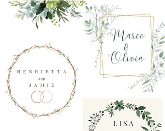Logo de mariage, Photo de mariage, Logo de mariage personnalisé, Carte de mariage, Carte de fiançailles, Cadeau de mariage, Design pour mariage
