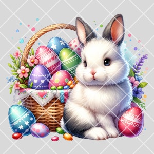 Easter Bunny PNG Easter Sublimation Digital Download, 300 dpi PNG Format, T-shirt Designs, Sublimation, Decals, Tumbler Mug Designs