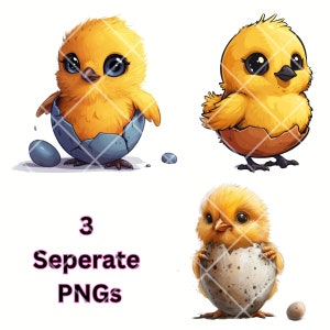 3 Easter Chicks PNG Easter Sublimation Digital Download, 300 dpi PNG Format, T-shirt Designs, Sublimation, Decals, Tumbler Mug Designs