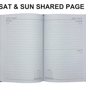 2027 diary A6 A5 A4 Page a Day Week to View Diary Hardback Full Year Planner Case bound Back Cover image 4
