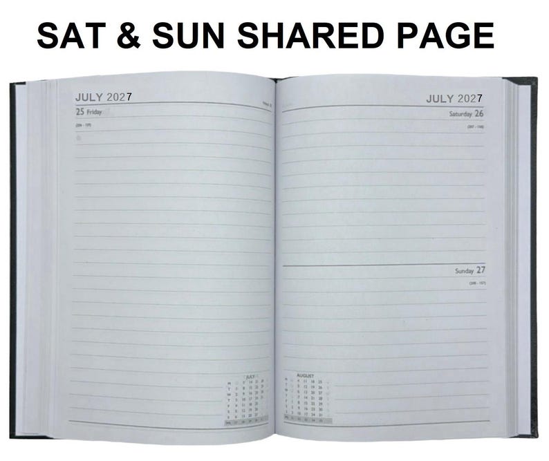 2027 diary A6 A5 A4 Page a Day Week to View Diary Hardback Full Year Planner Case bound Back Cover image 4