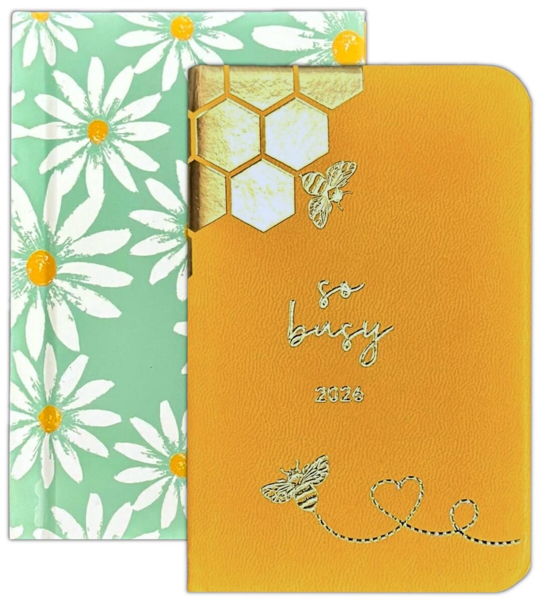 2026 Pocket Week to View Diary Honey Bee Daisy Full Year Planner Case ...