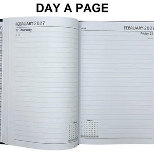 2027 diary A6 A5 A4 Page a Day Week to View Diary Hardback Full Year Planner Case bound Back Cover image 3