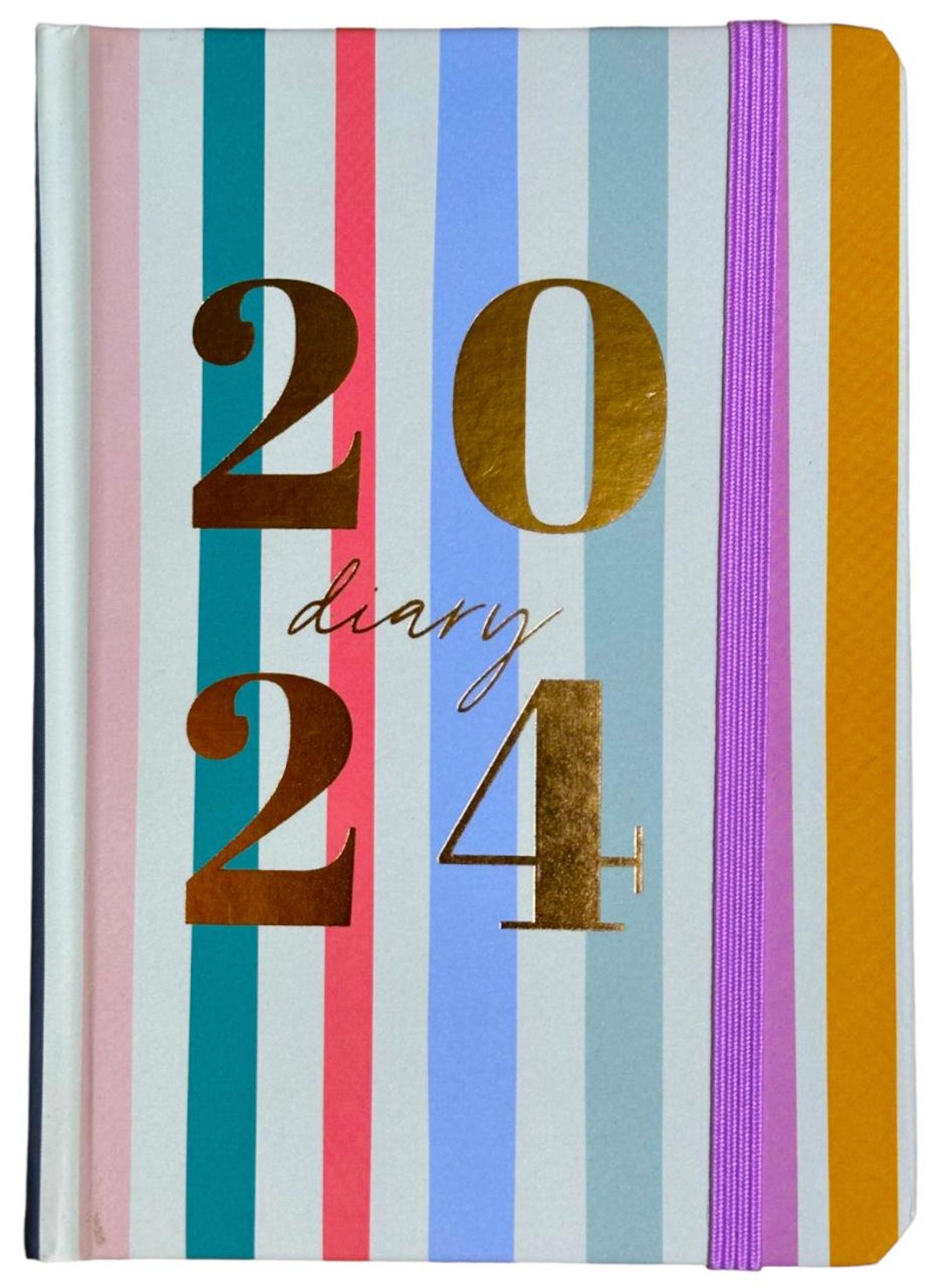 2024 a6 day a page diary luxury quote padded cover index organise full