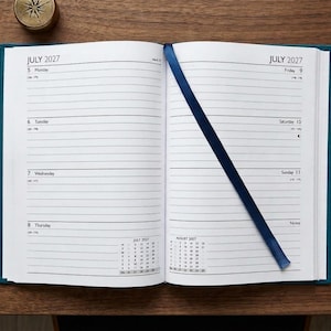 2027 diary A6 A5 A4 Page a Day Week to View Diary Hardback Full Year Planner Case bound Back Cover image 5