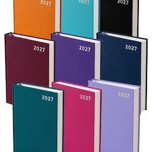 2027 diary A6 A5 A4 Page a Day Week to View Diary Hardback Full Year Planner Case bound Back Cover image 2
