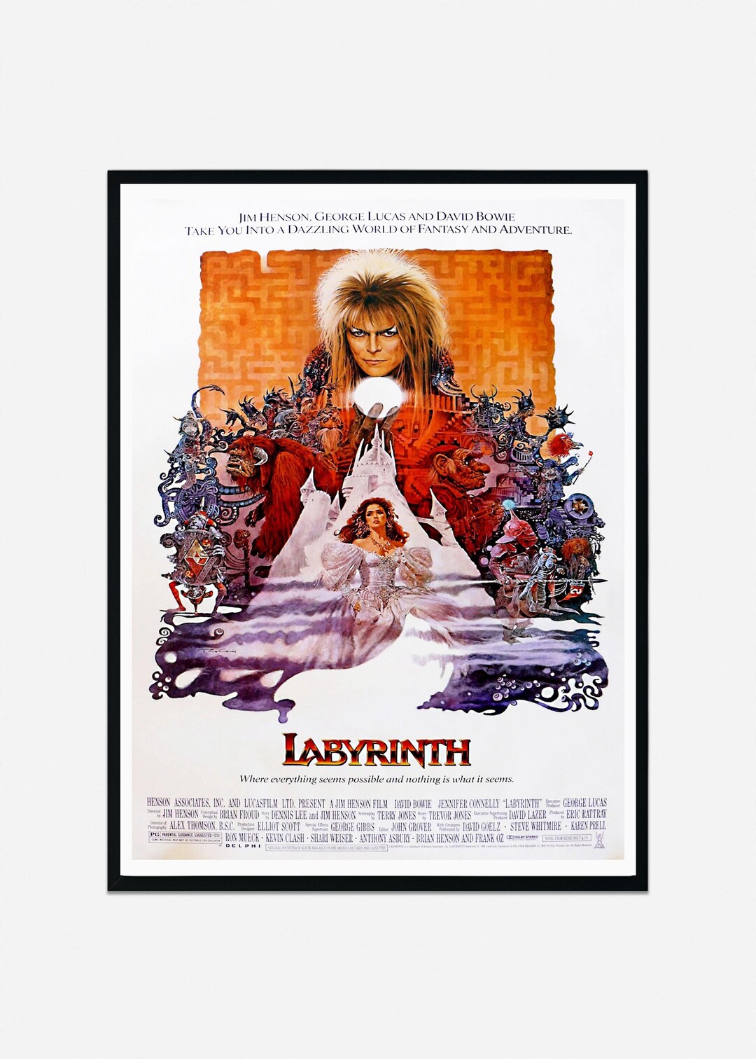 Labrinth Posters Labyrinth Movie Poster - Etsy
