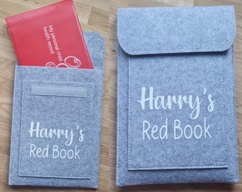 Personalised Baby Red Book Folder - Perfect baby shower, new baby gift etc for protecting babies red book