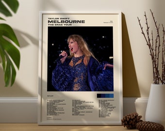 Taylor Melbourne AUS Night 2, Eras Digital Download Poster  Tour Setlist Poster With Surprise Songs