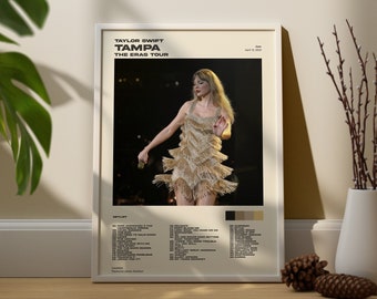 Taylor Tampa FL Night 1 Eras Digital Download Poster Tour Setlist Poster With Surprise Songs