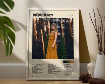 Taylor Cincinnati OH Night 2, Eras Digital Download Poster  Tour Setlist Poster With Surprise Songs