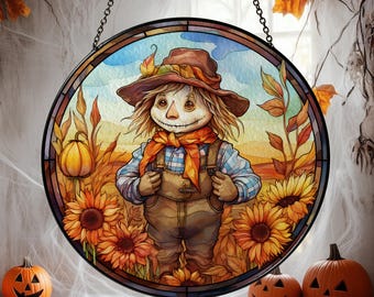 Halloween Skeleton, Stained Glass Skeleton, Spooky Suncatcher, Gothic Window Hanging, Haunted Field Decor, Creepy Home Decor, Halloween Gift