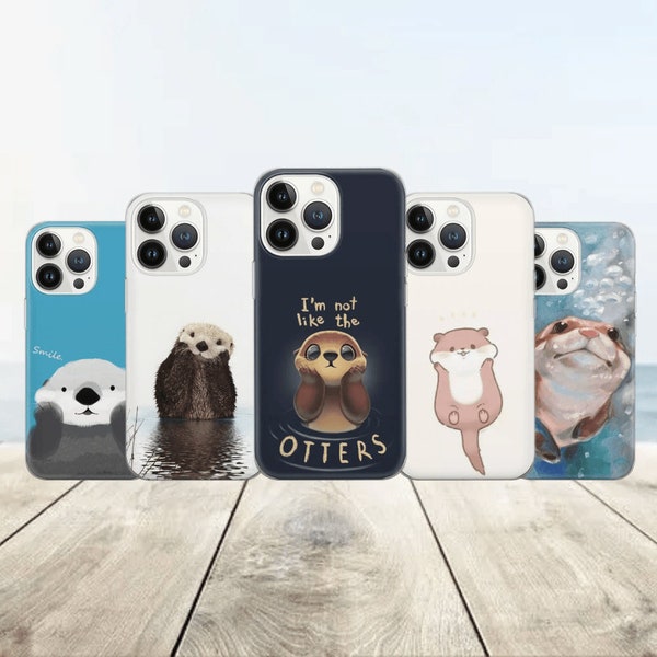 Otters love Handytasche River Otter Hülle für Pixel 7 6A, iPhone 14 13 12 Pro 11 XR für Samsung S23 S22 A73 A53 A13