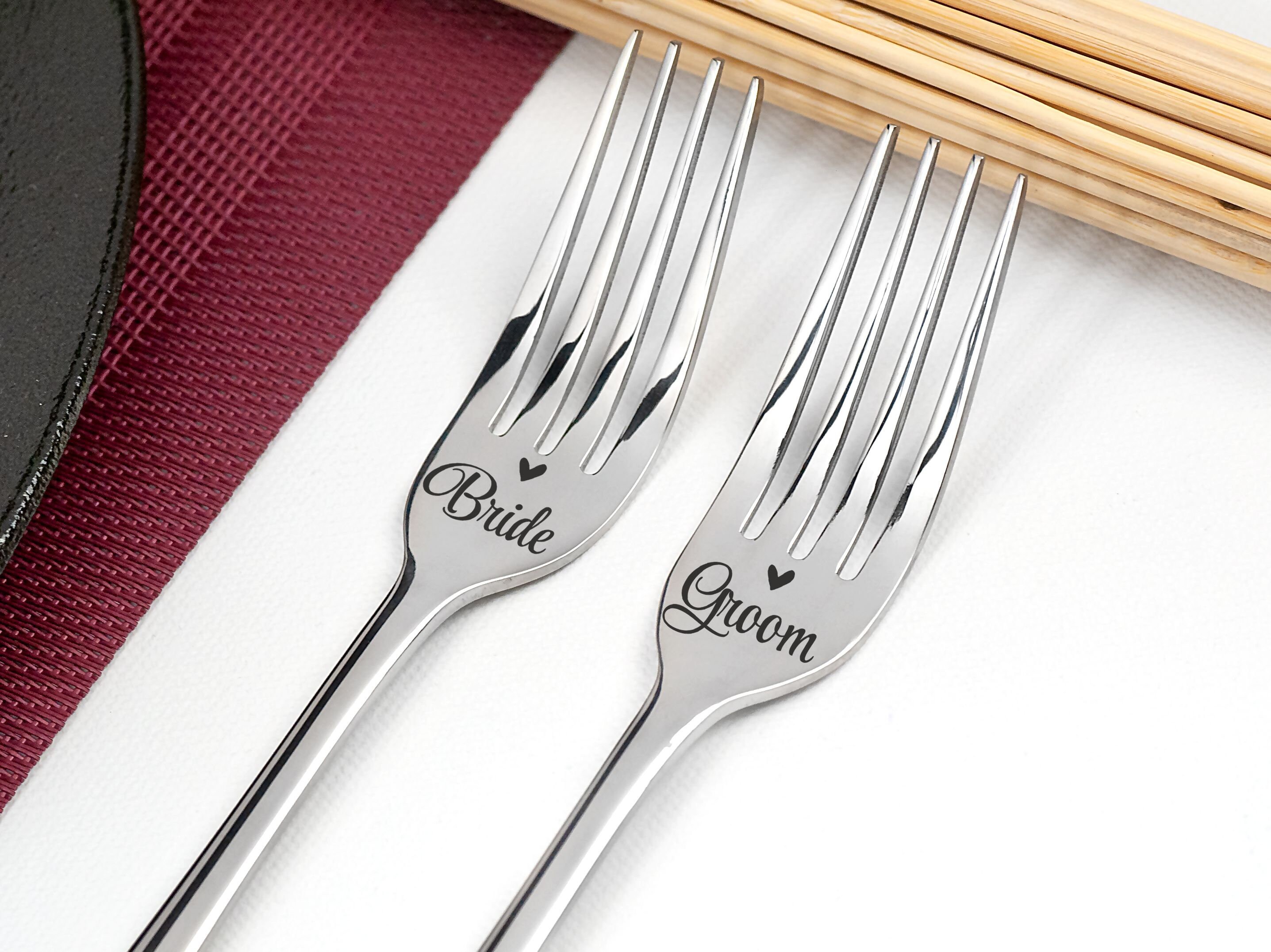Wedding Gift Wedding Forks Personalized Forks Custom Forks Etsy