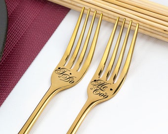 Wedding gift - personalized forks Custom forks I do Me too Personalized gift Wedding forks