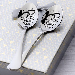 Personalized wedding gift - unique gift Engraved teaspoon Wedding gift for couple Anniversary gift Custom gift Personalized gift