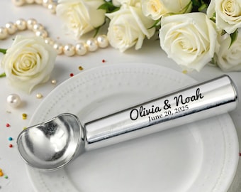 Custom Ice Cream Scoop - Engraved Wedding or Bridal Shower Favor