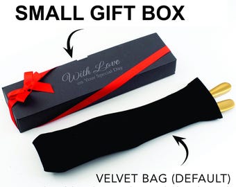 Elegant Wedding Gift Box - Black Cardboard with Custom Engraving