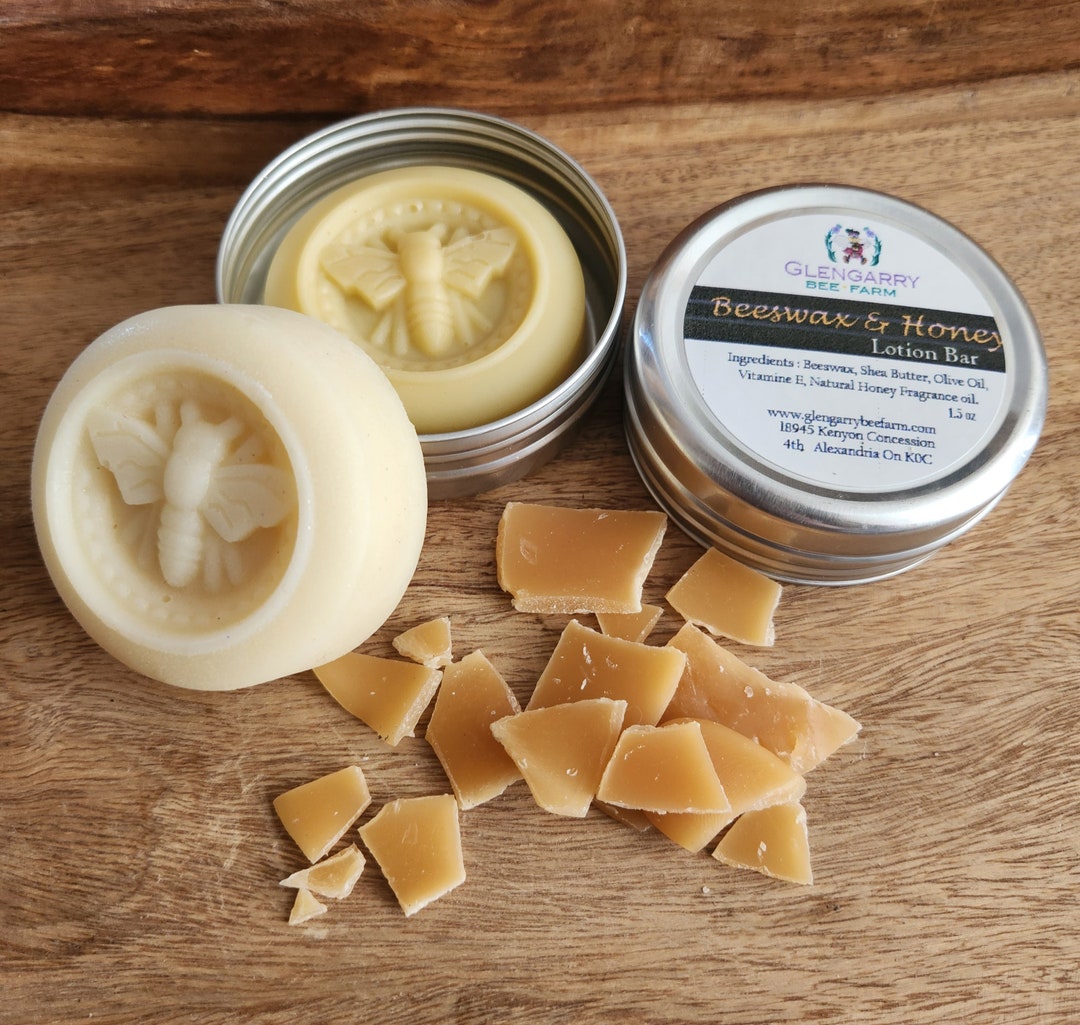 Natural Bees Wax Lotion Bar Deluxe Vanilla Beeswax Moisturizer, Solid  Lotion 