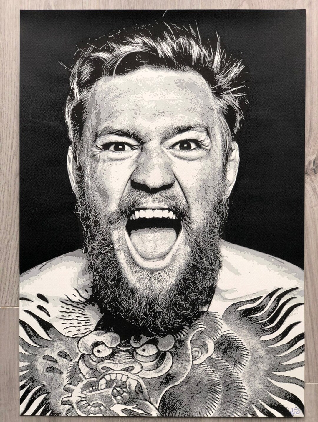 76cm 53.4cm Conor Mcgregor Drawing Etsy