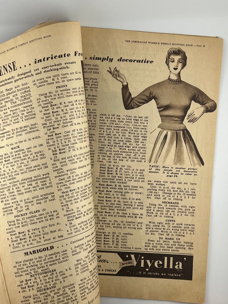 1947 & 1953 AWW Knitting Books sold individually The Australian Womens Weekly Knitting Book for Adults and Children 40s 50s post-war image 8