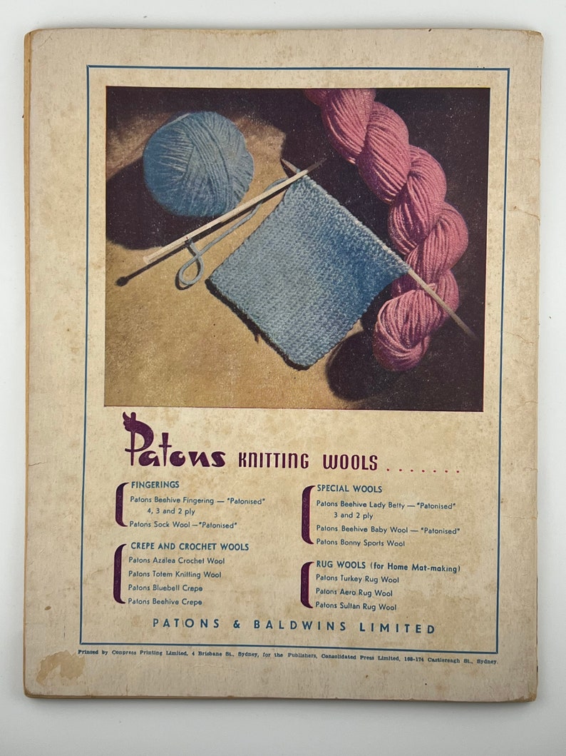 1947 & 1953 AWW Knitting Books sold individually The Australian Womens Weekly Knitting Book for Adults and Children 40s 50s post-war image 5