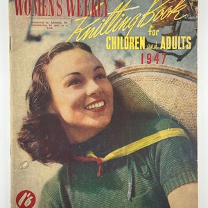 1947 & 1953 AWW Knitting Books sold individually The Australian Womens Weekly Knitting Book for Adults and Children 40s 50s post-war image 2
