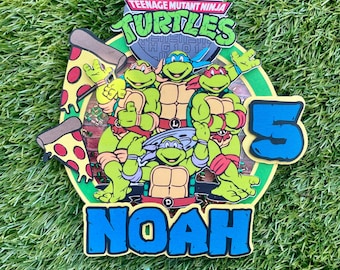 Ninja Turtles Cake Topper |Turtle Cake Topper | Personalized Turtle Cake Topper | Custom Turtle Cake Topper | TMNT Cake Topper