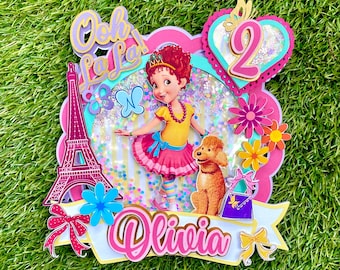 Fancy Nancy cake topper, Fancy Nancy Paris cake topper, Fancy Nancy birthday party, Fancy Nancy birthday decor