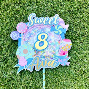 Candy cake topper, Sweets cake topper, Candy shop birthday theme, Sweets birthday party decor, Candy birthday decor