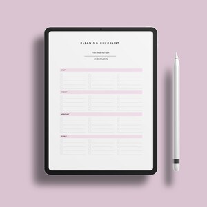 Printable Cleaning Checklist Daily Weekly Monthly Yearly - Etsy