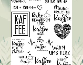 Rub Ons I Wasserschiebefolie Kaffee, Transfer Sticker, z.B. f. Raysin / Keraflott