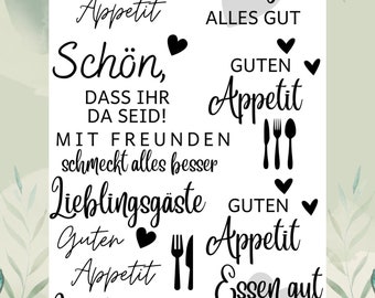 Rub Ons A4 guten Appetit, Raysin, Keraflott, Rubbelkleber