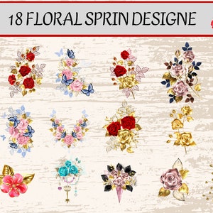 18Watercolor Spring Flower Clipart Wildflower Spring Flowers PNG Watercolor Flower Bouquet Clipart Floral Spring Watercolor Flower Clipart
