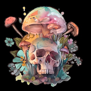 Mushrooms Skull Svg, Made of Magic Svg, Magic mushrooms Png, Nature print, Botanical Shirt, Skeleton print, Mushroom Design, Mystic T-shirt