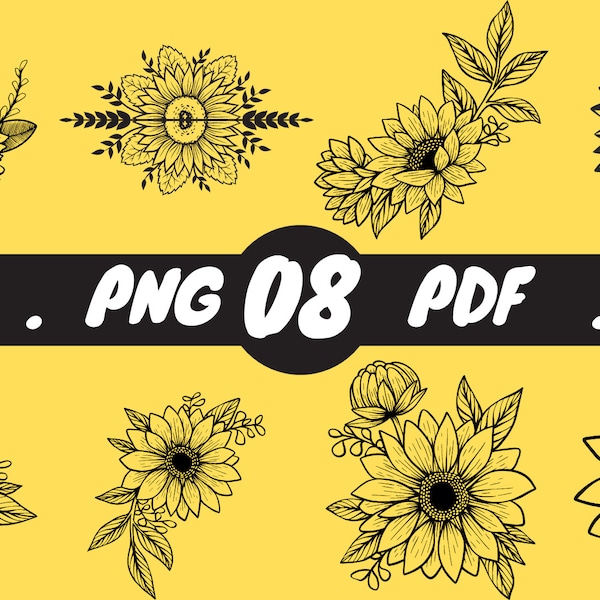 08 Sunflower SVG, PNG, pdf,jpg Instant Download, Sunflowers Bundle, Digital Download, Sunflower Clipart, Sunflower Vector, Cut File 08 Sunflower SVG, PNG, pdf,jpg Instant Download, Sunflowers Bundle, Digital Download, Sunflower Clipart, Sunflower Vector, Cut File