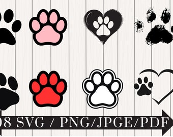 Hond Paw SVG, dierlijke Paw SVG, hond voetafdruk | SVG, PNG, JPG, PDF, | Cricut, silhouet, vector, clipart | Direct digitaal downloaden