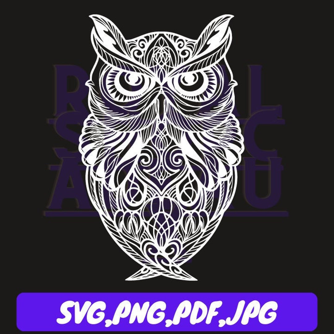 Owl Svg, Owl Mandala Svg, Owl Clipart, Mandala Svg, Owl Cricut, Owl ...