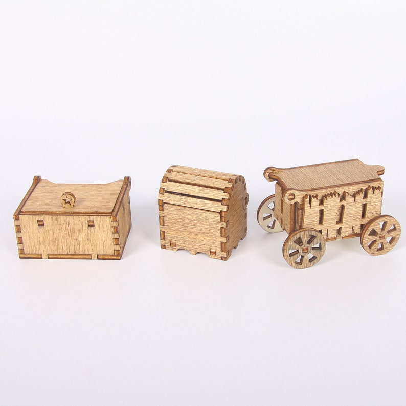 Mini Wooden Boxes Laser Cut Boxes Digital Download Etsy
