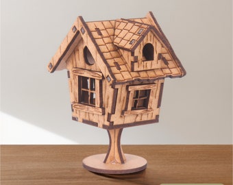 Wooden house laser cut tree house,decorative design dxf,svg,cdr,ai,pdf digital download