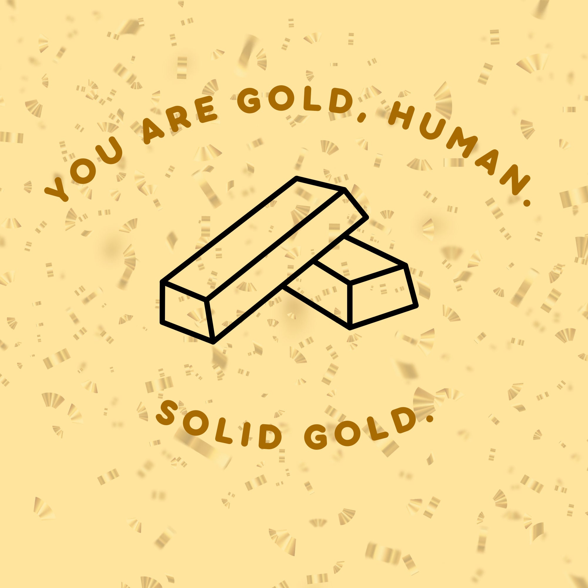 Solid Gold Sticker - Water Bottle. Phone. Laptop. - Etsy
