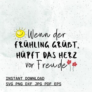 Fichier traceur Lorsque le printemps arrive, le cœur bondit pour les amis svg png dxf jpg eps pdf