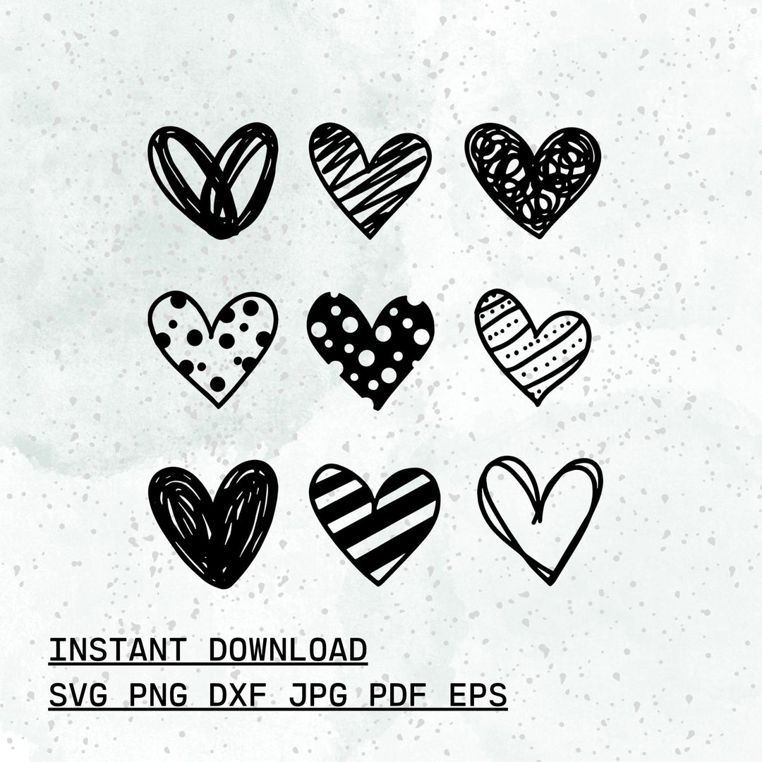 Buy Plotter File Heart Set 9 Variants the Hearts Are Also Saved ...