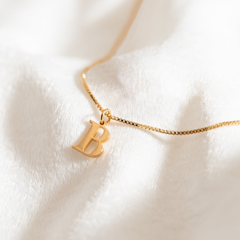 Anfangsbuchstaben Halskette in Box-Kett Glitzernde Sommerkette Personalisierter Schmuck Perfektes Muttertagsgeschenk HOT SALE Bild 6